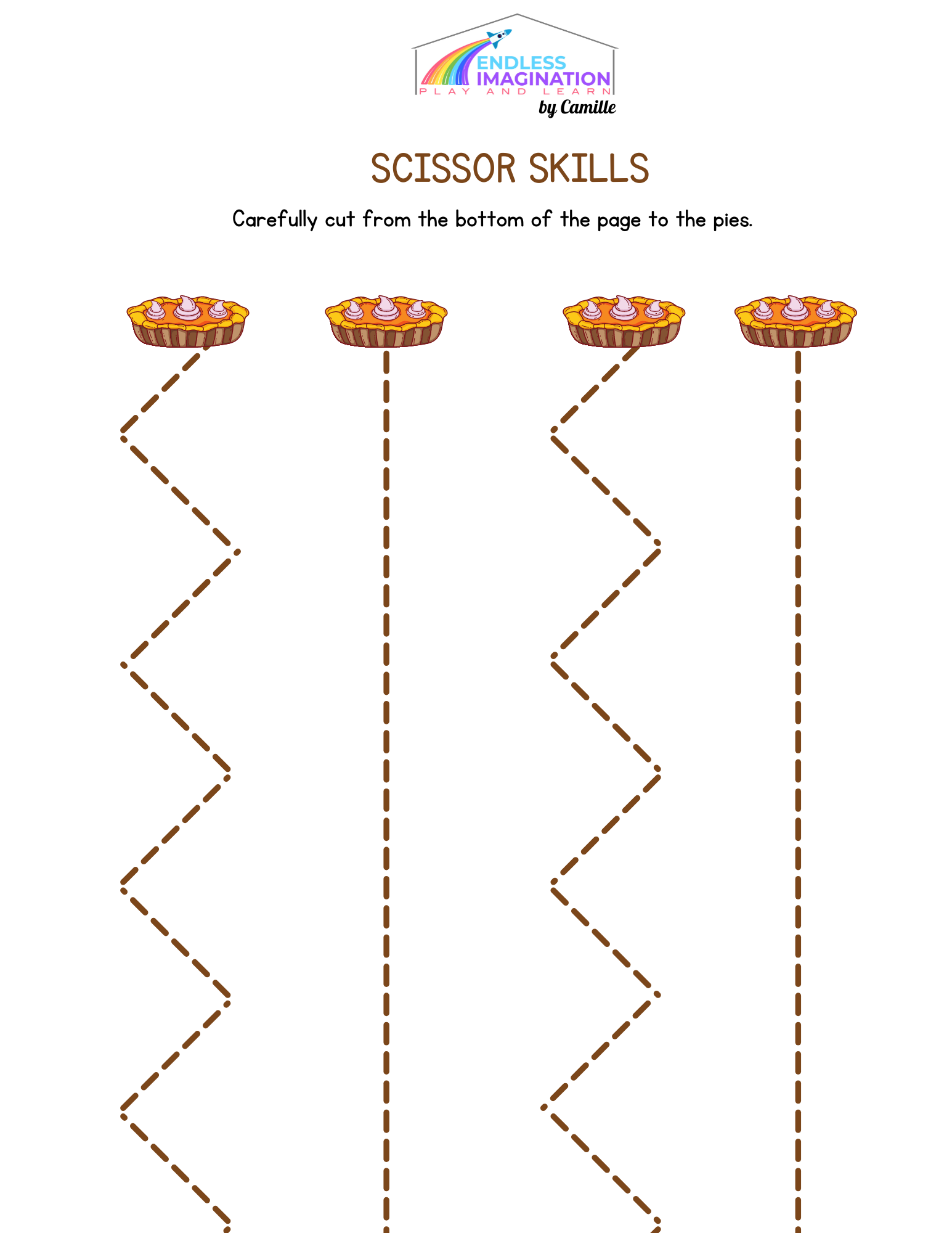 Free Printable- Scissor Skills – Endless Imagination LLC