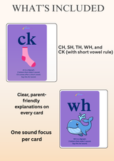 Digraph Phonics Flash Cards