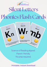 Silent Letters Phonics Flash Cards