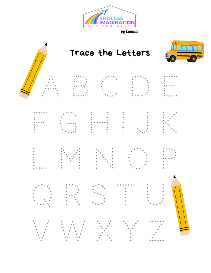 FREE PRINTABLE- Trace the letters
