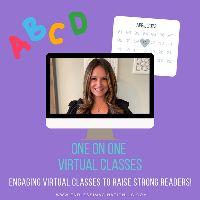 One on one Virtual Literacy Classes (12 sessions)